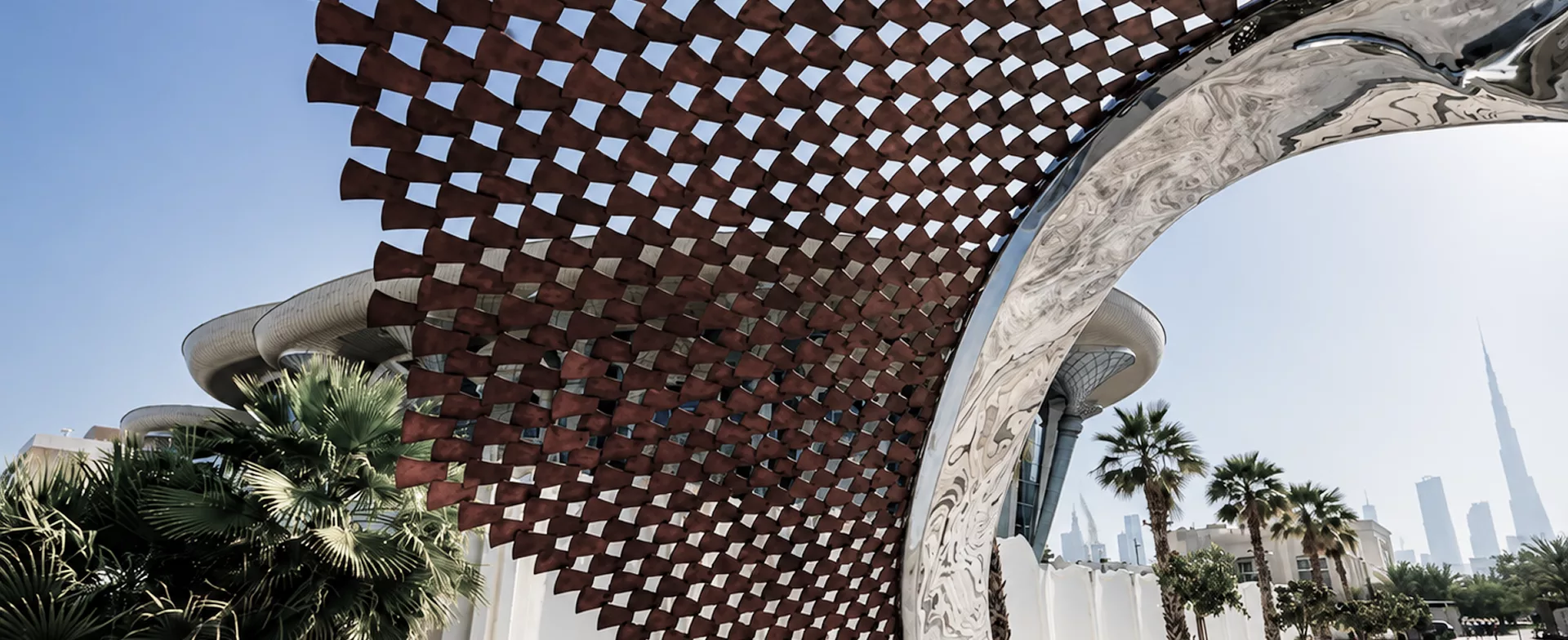 Public art installation detail
